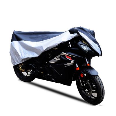 Oxford/Polyester/PVC Silver Color Rectangle Motorcycle Cover M L XL XXL Size